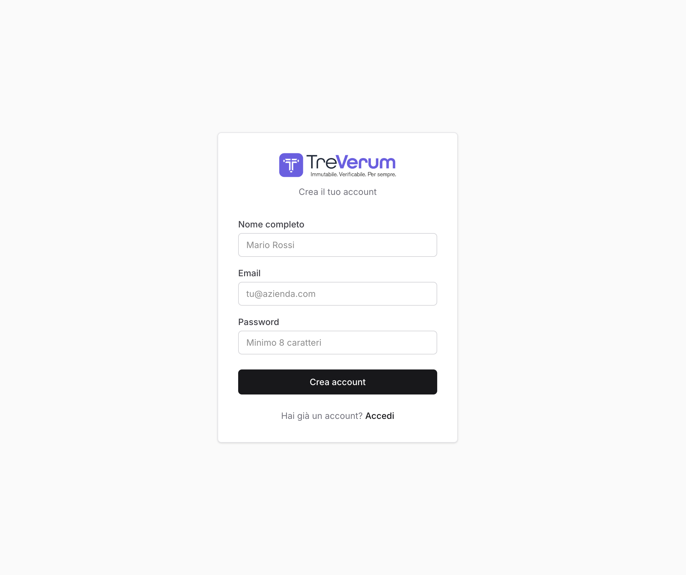 2. Registrazione